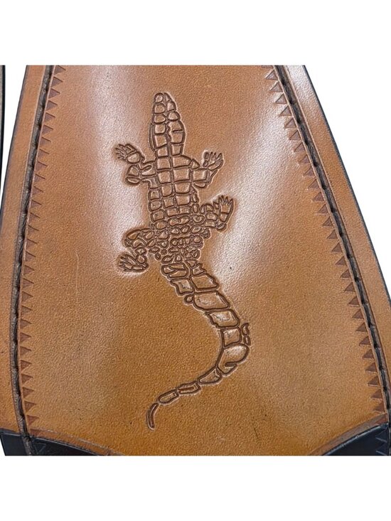 New David Eden Mens 11.5 Genuine Exotic Ostrich Leg Penny Loafers Dress Shoes main image 11